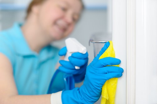 Kitchen and bathroom cleaning service for a W1G property